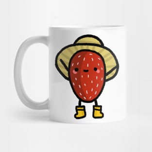 cute little strawberry with a hat design Mug